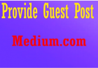 Write and published guest post on Medium indexable Backlinks