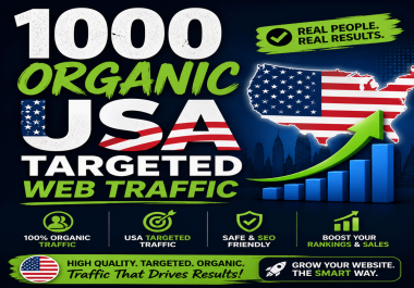 1000 Organic USA targeted location web traffic for promote