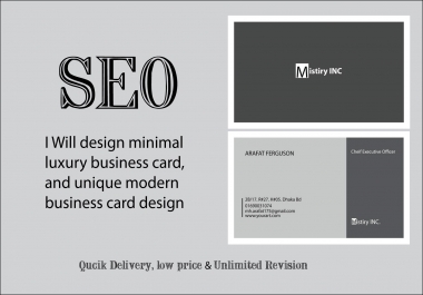 I will make stylish,  unique and professional business card for you