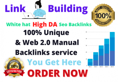 SEO backlinks white hat High DA manual link building service