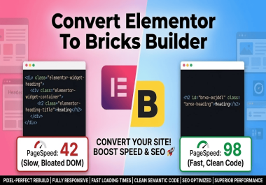 Convert Elementor to Bricks Landing Page