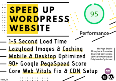 Speed Optimize WordPress Website to 90+ PageSpeed Score