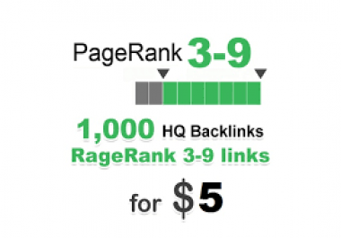 Provide 1000 PR 3-9 HQ backlinks