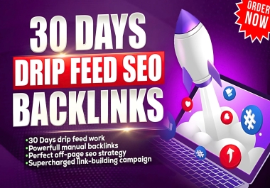 Latest 30 Days Drip Feed SEO Backlinks for Google Ranking