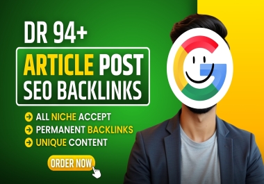 Rank 1st Page On Google with Article Post SEO Backlinks
