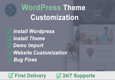 I will do any wordpress theme customization.