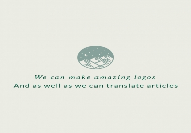 We can create wonderful logo in very short period of time