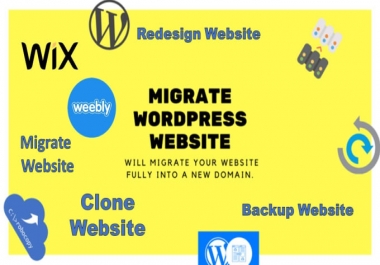 I will migrate,  backup website in new domain