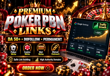 Premium 550 dofollow PBN backlinks for poker casino and betting sites
