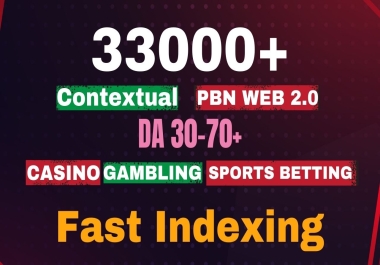Rank your Niche Targeted 33000+ PBN Web 2.0 Contextual Backlinks With Fast Indexing