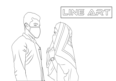 I will create outline drawing,  line art,  illustration,  for product outline drawing illustration One
