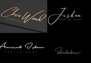 design an eye catchy signature logo handwritten or text