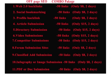 I will do high authority backlinks for off page seo
