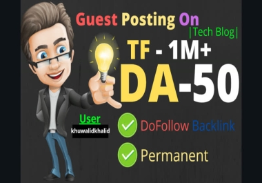 I will publish a guest post on a DA 60 tech blog