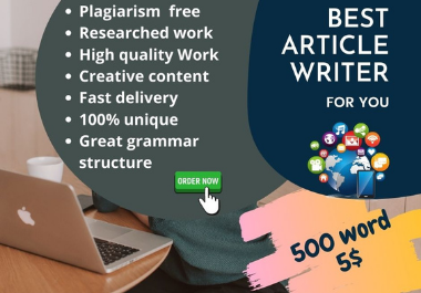 Will be your professional best SEO article writer