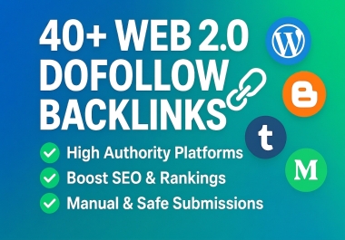 40+web 2.0 dofollow contextual backlinks for seo ranking