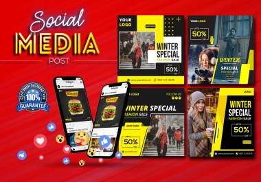I will design 8 visually appealing posts and ads for online platforms.