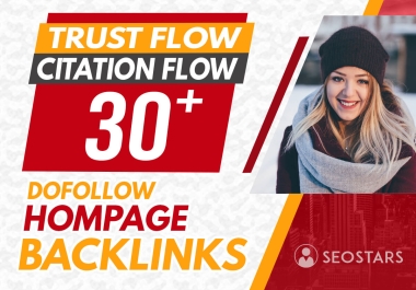 You will get high-trust flow 50 TF homepage SEO backlinks