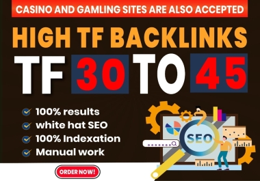 You will get high-trust flow 30 TF homepage SEO backlinks
