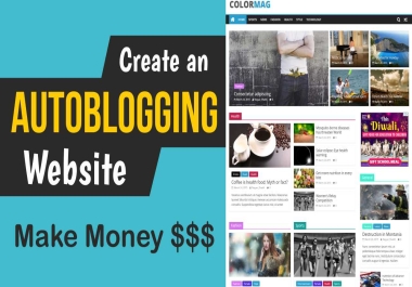 I will create automated news website autoblog,  wordpress news auto blog