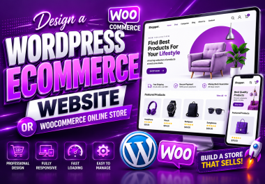 Responsive WooCommerce Store Design & Development,  WordPress Ecommerce Website Design & Development