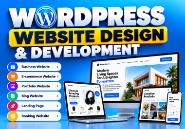 Responsive WordPress Website Design & Development with Custom Features & SEO Setup for Your Business