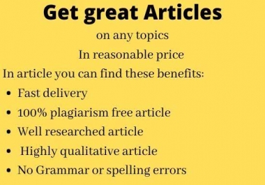 Write 1000 Words SEO Optimized Article For Your Website