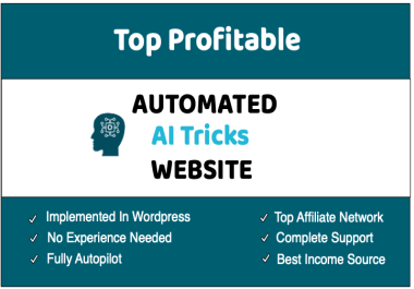 I will design fully automated AI tricks website for income source