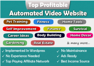 I will design fully automated website for income source