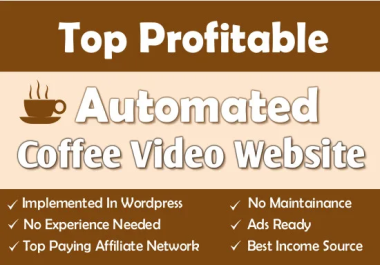 I will design fully automated coffee website for income source