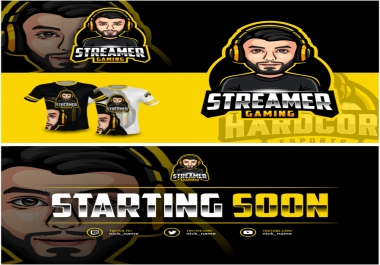 I will design gaming,  esport,  twitch logo from your IMAGE