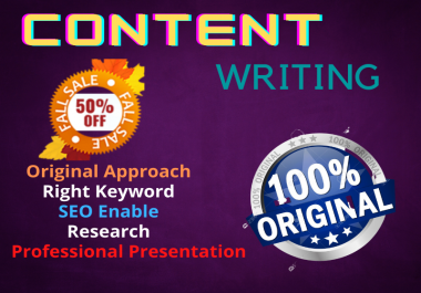 I will write 600-700 words of unique and SEO friendly Content