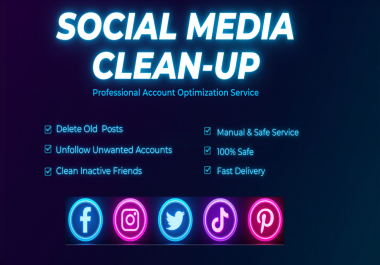 I Will delete contents and ghost connections from your profiles