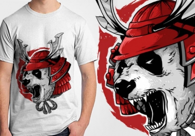 I will make animal illustration for t shirt clothing