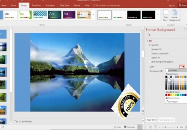 I will create master slide power point presentation for you