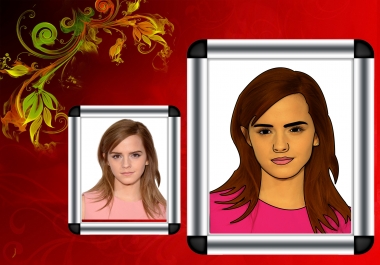 drawing cartoon your face within few houres