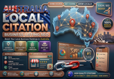 50 Australia Local Citation Backlinks Boost Local SEO & Google Maps Ranking