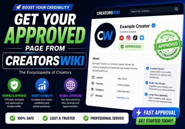 Get an approved page from CreatorsWiki