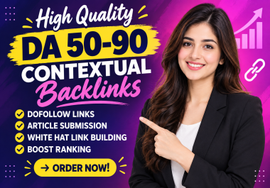 I will do 50 dofollow contextual high authority backlinks manually