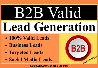 Provide 100 Targeted B2B Lead Generation for Any Niche or Industry