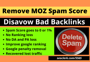 Disavow bad backlinks or toxic or spammy backlinks and submit file to Google Search Console
