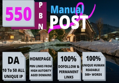 Permanent 550 powerful SEO,  Backlink, PBN High-Quality Web2.0 Backlinks