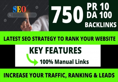 Permanent 750 powerful SEO,  backlink, PBN,  Dofollow,  rank High-Quality Web2.0 Backlinks.