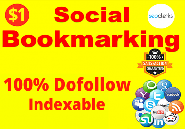 100 Bookmarks Backlinks Manualy build Indexable to skyrocket your site