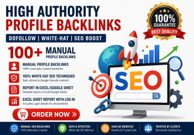 I Will Do High Quality Manually Created 100 Profile Backlinks