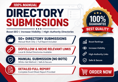 I will do 50+ SEO-friendly directory submissions