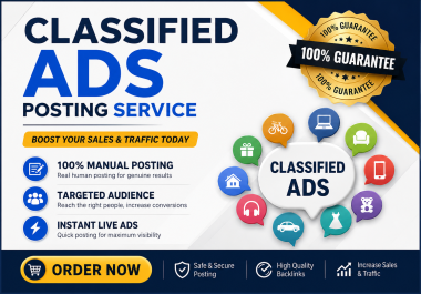 I Will Post 50 Classified Ads on High Domain Authority Sites for SEO Backlinks