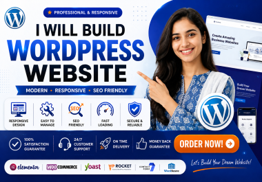 I will design,  redesign,  customize,  and develop a professional WordPress website