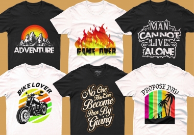 I will do typography,  custom,  eye catching t shirt design for you