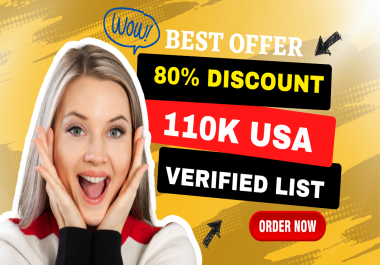 110K USA Verified Email List - Clean & Active Leads